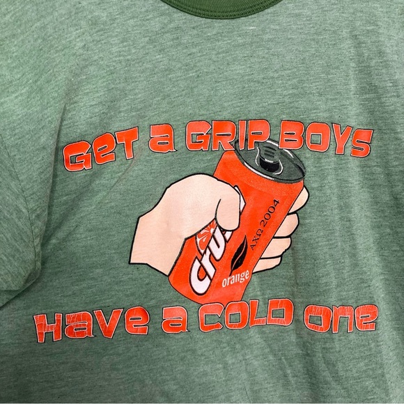 Vintage Crush Soda Tee Women Green Orange Y2K Millennial Fashion - Picture 2 of 5